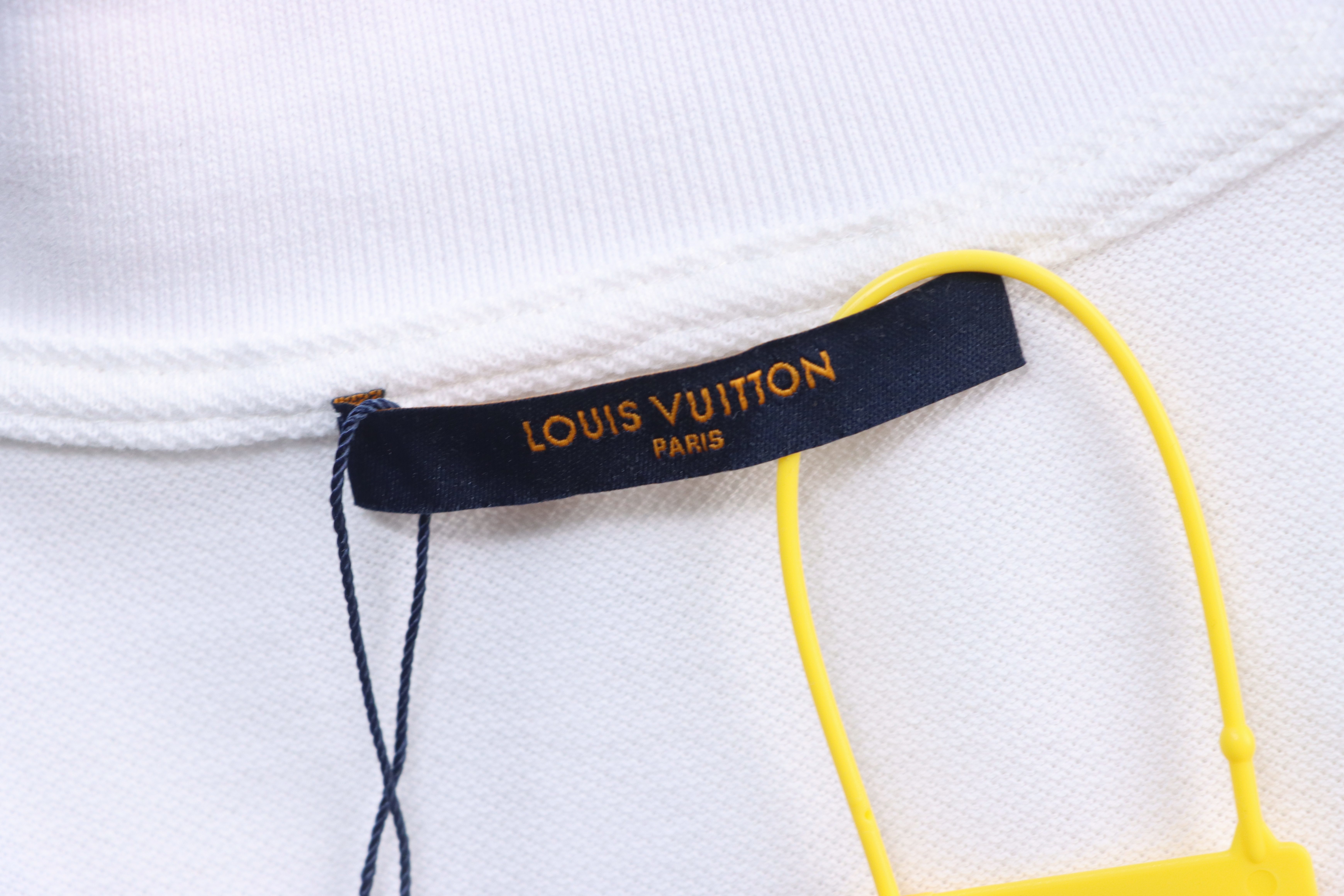 LOUIS VUITTON Pin Logo Letter Embroidery Chest Short Sleeve Polo Shirt