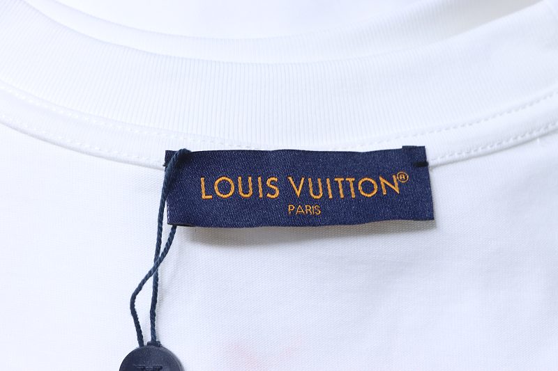 LOUIS VUITTON Print Line Short Sleeve T-Shirt