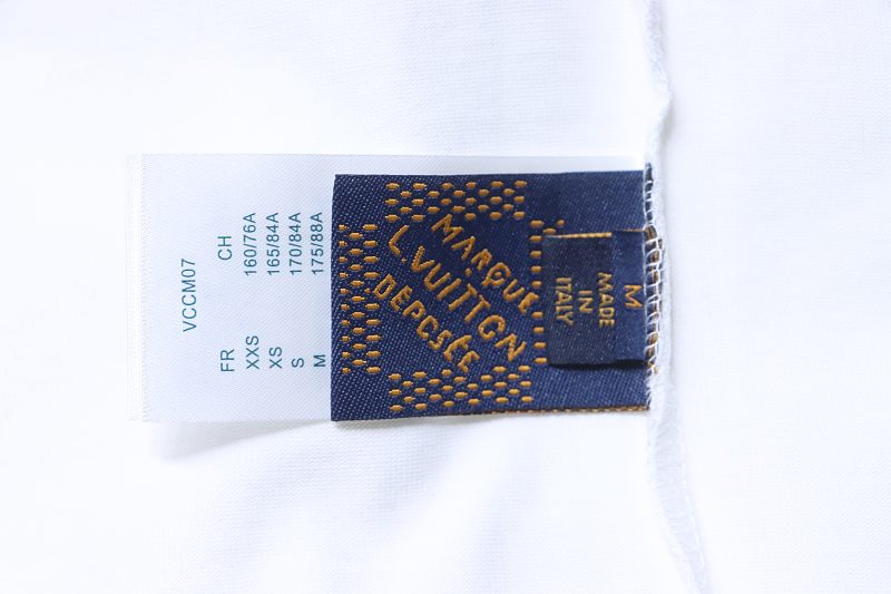 LOUIS VUITTON Print Logo Black White Short Sleeve T-Shirt