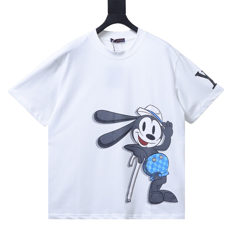 LOUIS VUITTON Print Logo White Short Sleeve T-Shirt