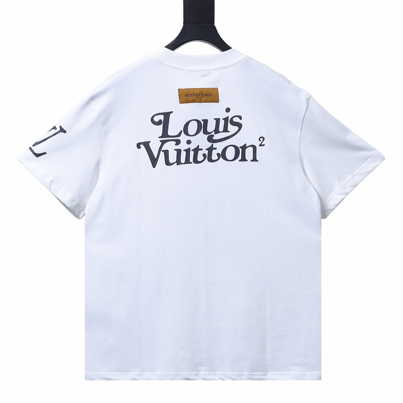LOUIS VUITTON Print Logo White Short Sleeve T-Shirt