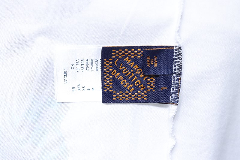LOUIS VUITTON Print Logo White Short Sleeve T-Shirt