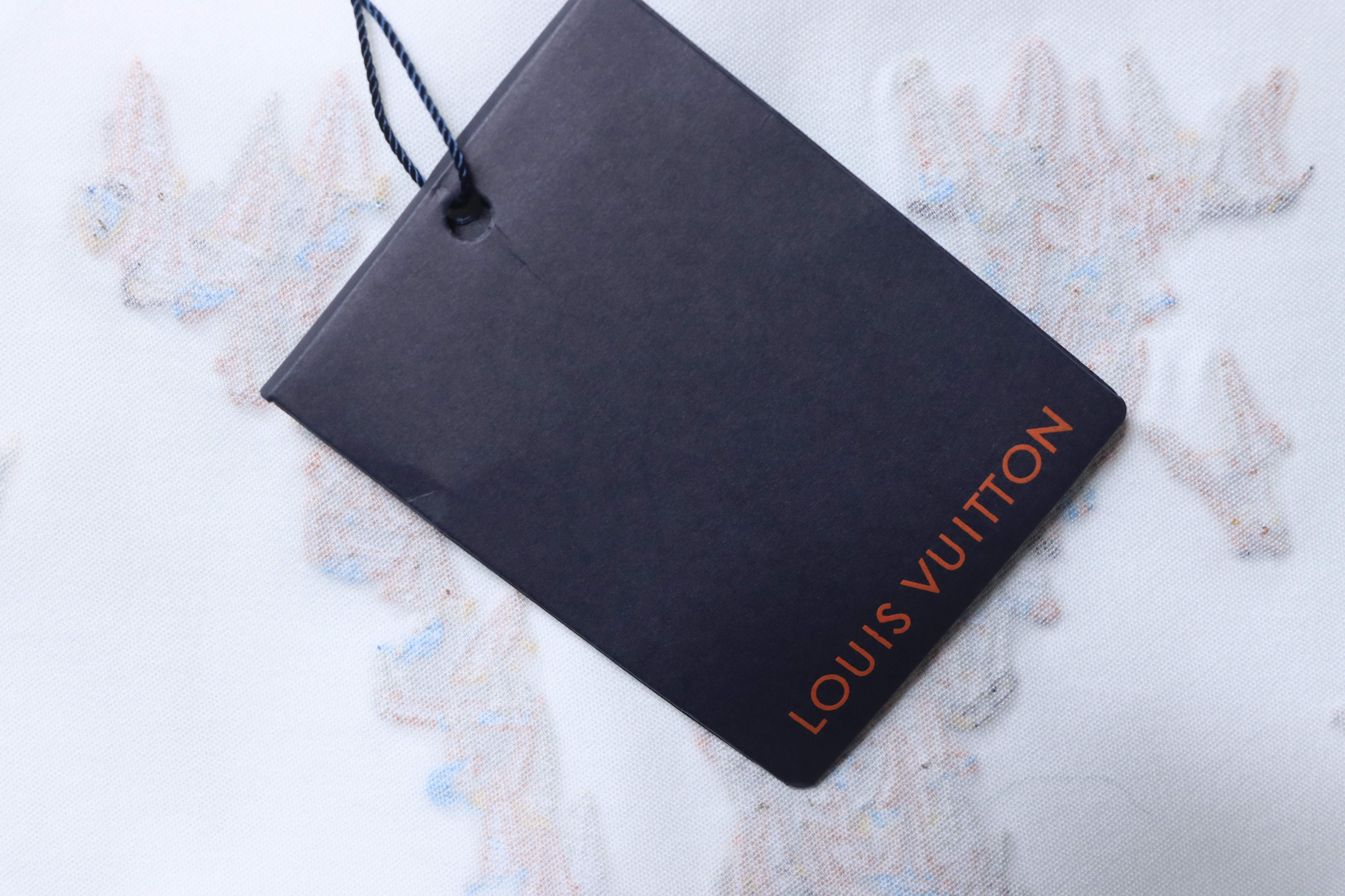 LOUIS VUITTON Sailing Logo Embroidery Black White Short Sleeve T-Shirt Style 1
