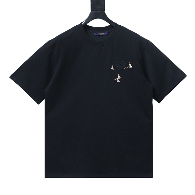 LOUIS VUITTON Sailing Logo Embroidery Short Sleeve T-Shirt Style 2
