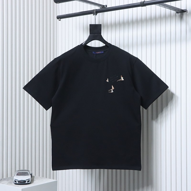 LOUIS VUITTON Sailing Logo Embroidery Short Sleeve T-Shirt Style 2