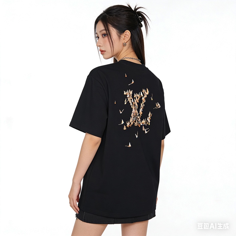 LOUIS VUITTON Sailing Logo Embroidery Short Sleeve T-Shirt Style 2