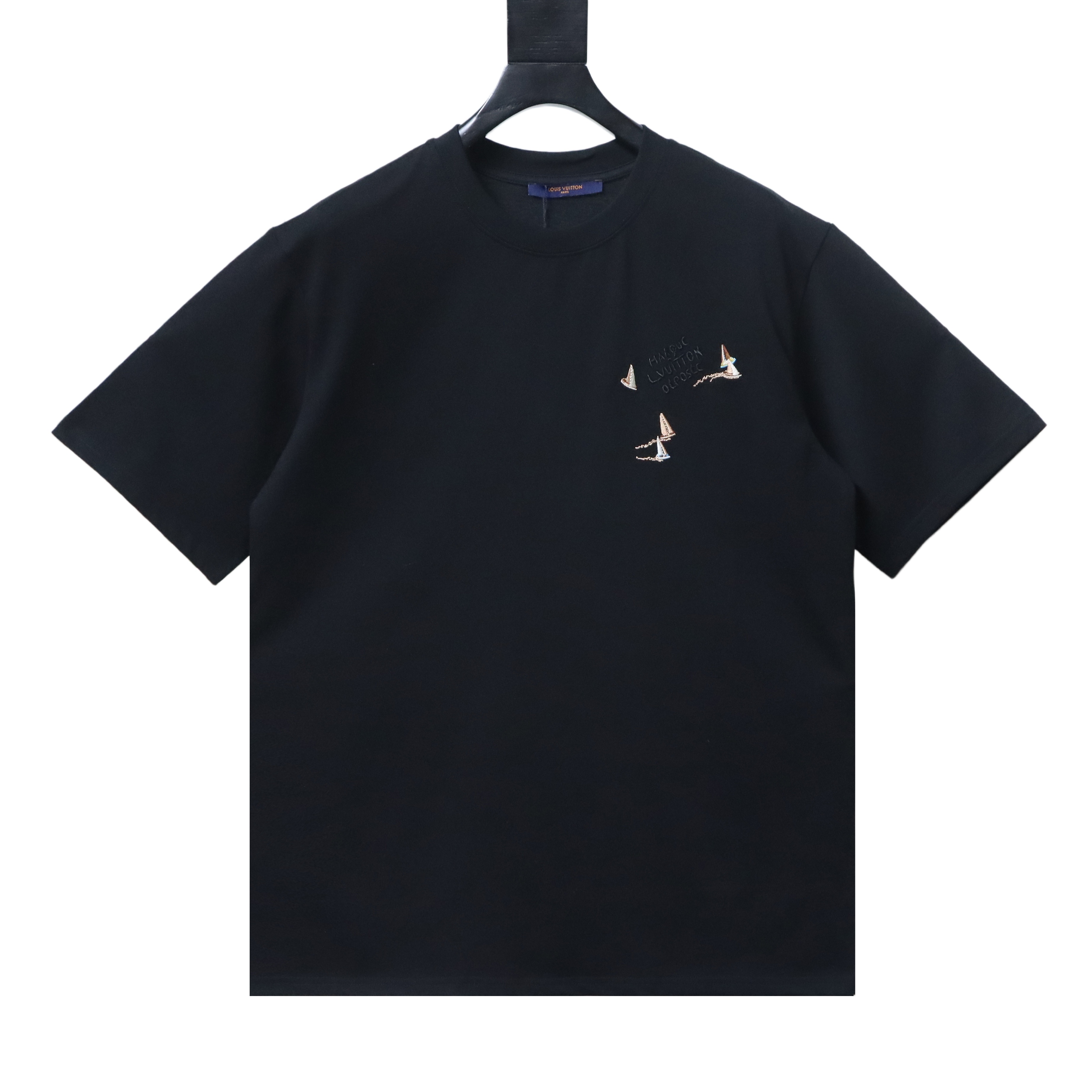 LOUIS VUITTON Sailing Logo Embroidery Short Sleeve T-Shirt Style 2