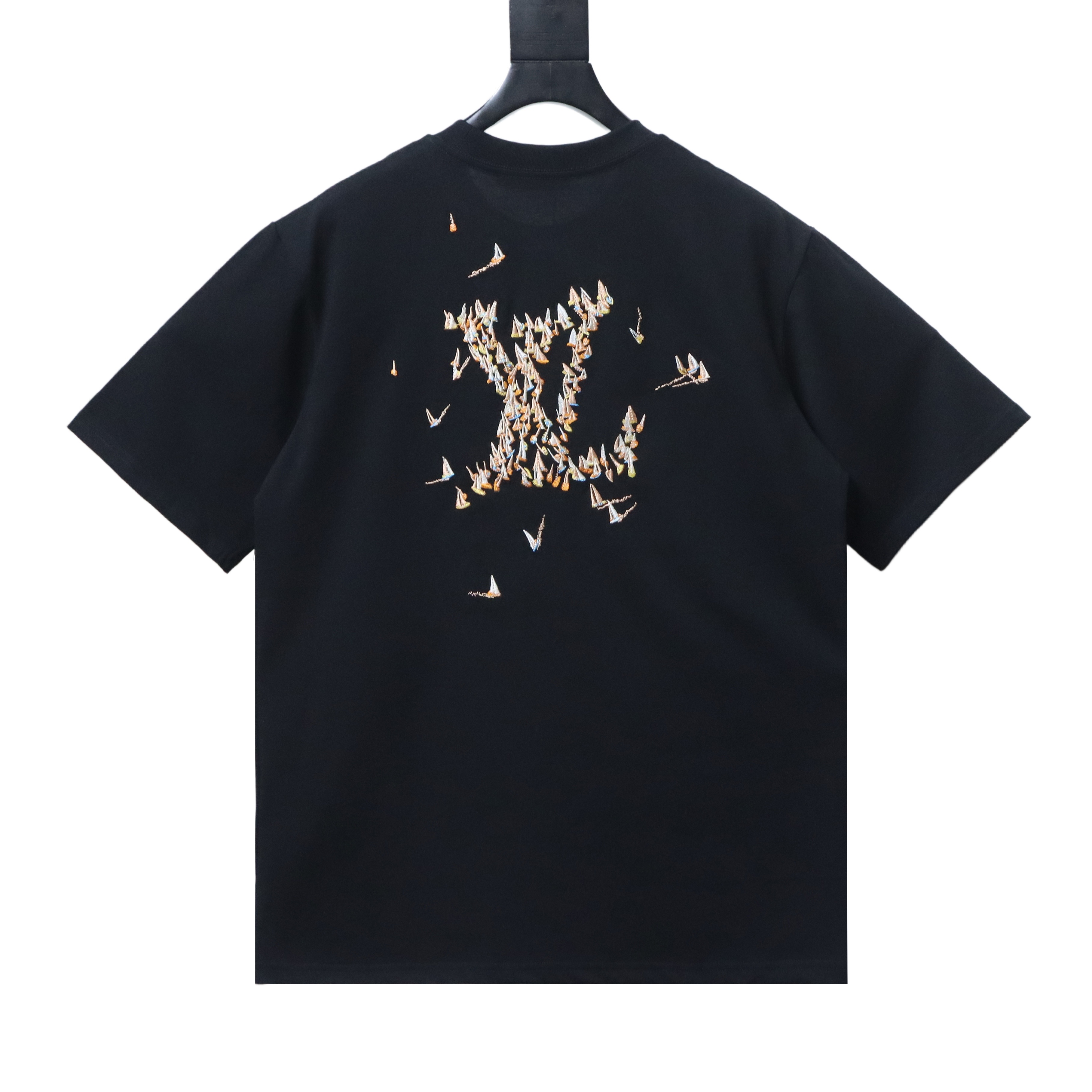 LOUIS VUITTON Sailing Logo Embroidery Short Sleeve T-Shirt Style 2