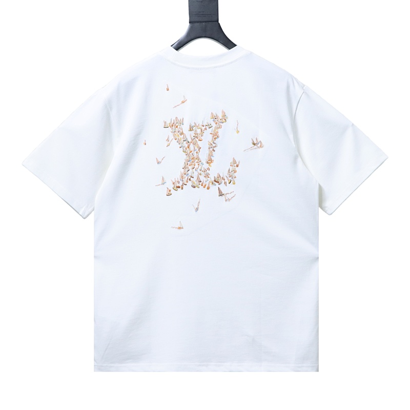 LOUIS VUITTON Sailing Logo Embroidery Short Sleeve T-Shirt Style 4