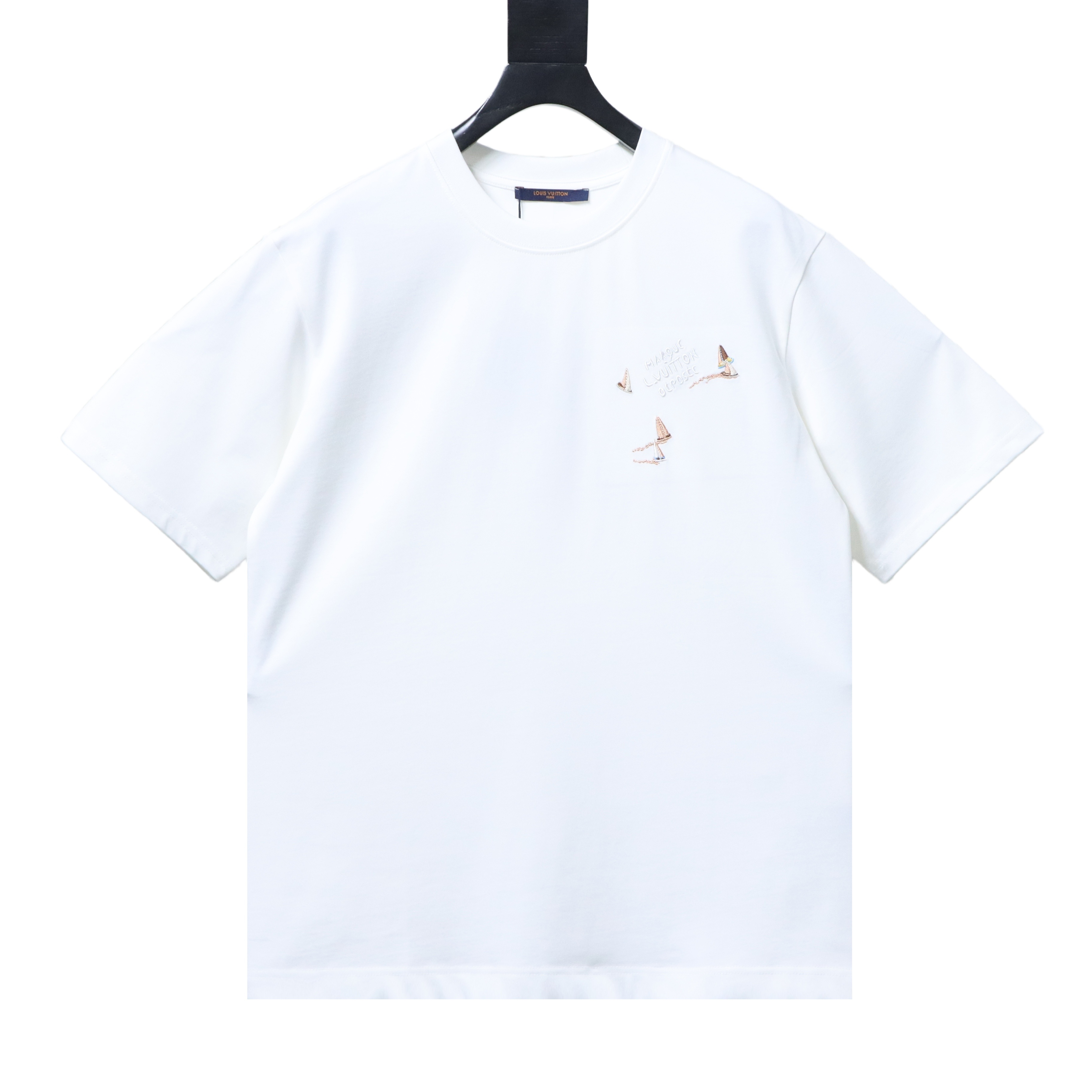 LOUIS VUITTON Sailing Logo Embroidery Short Sleeve T-Shirt Style 4