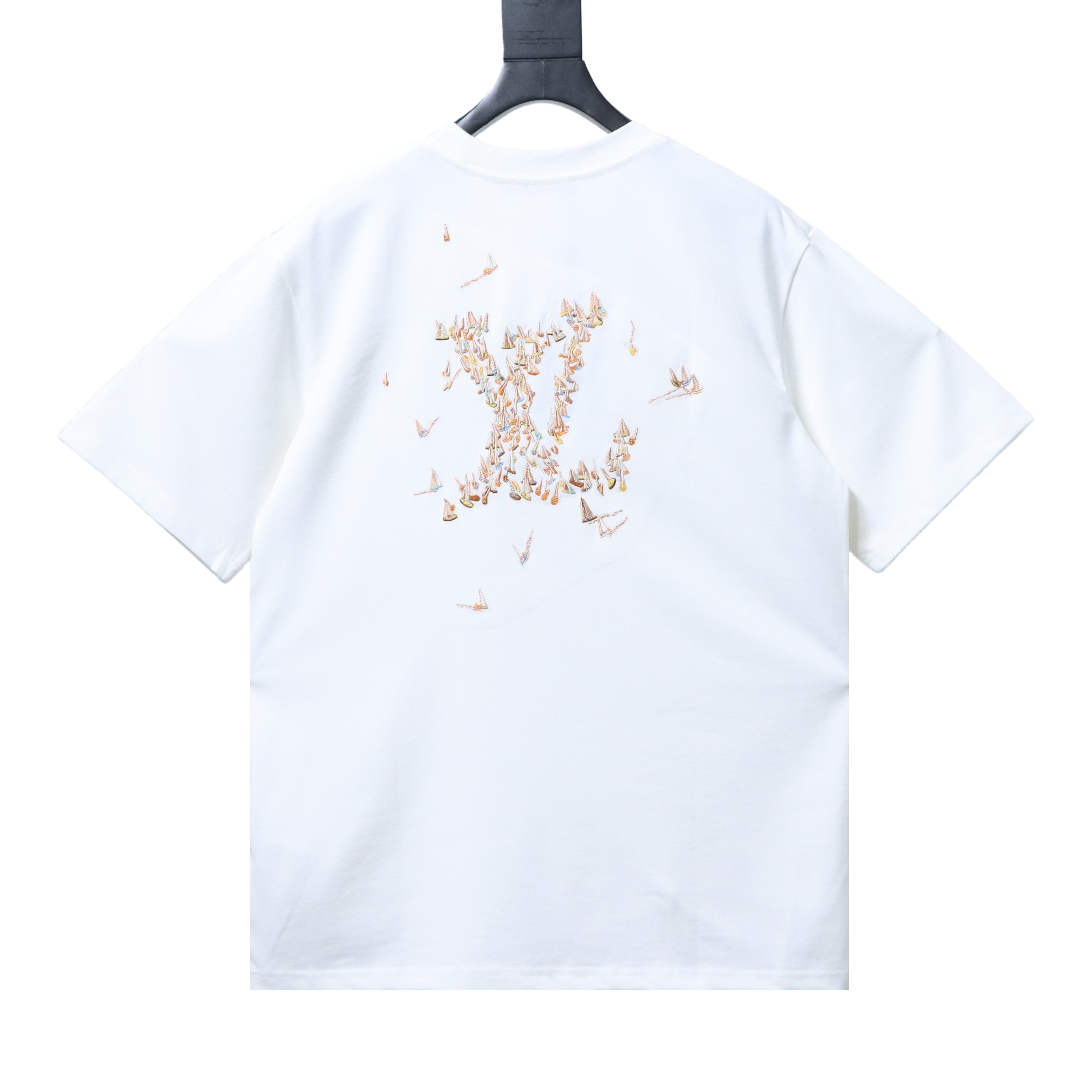 LOUIS VUITTON Sailing Logo Embroidery Short Sleeve T-Shirt Style 4