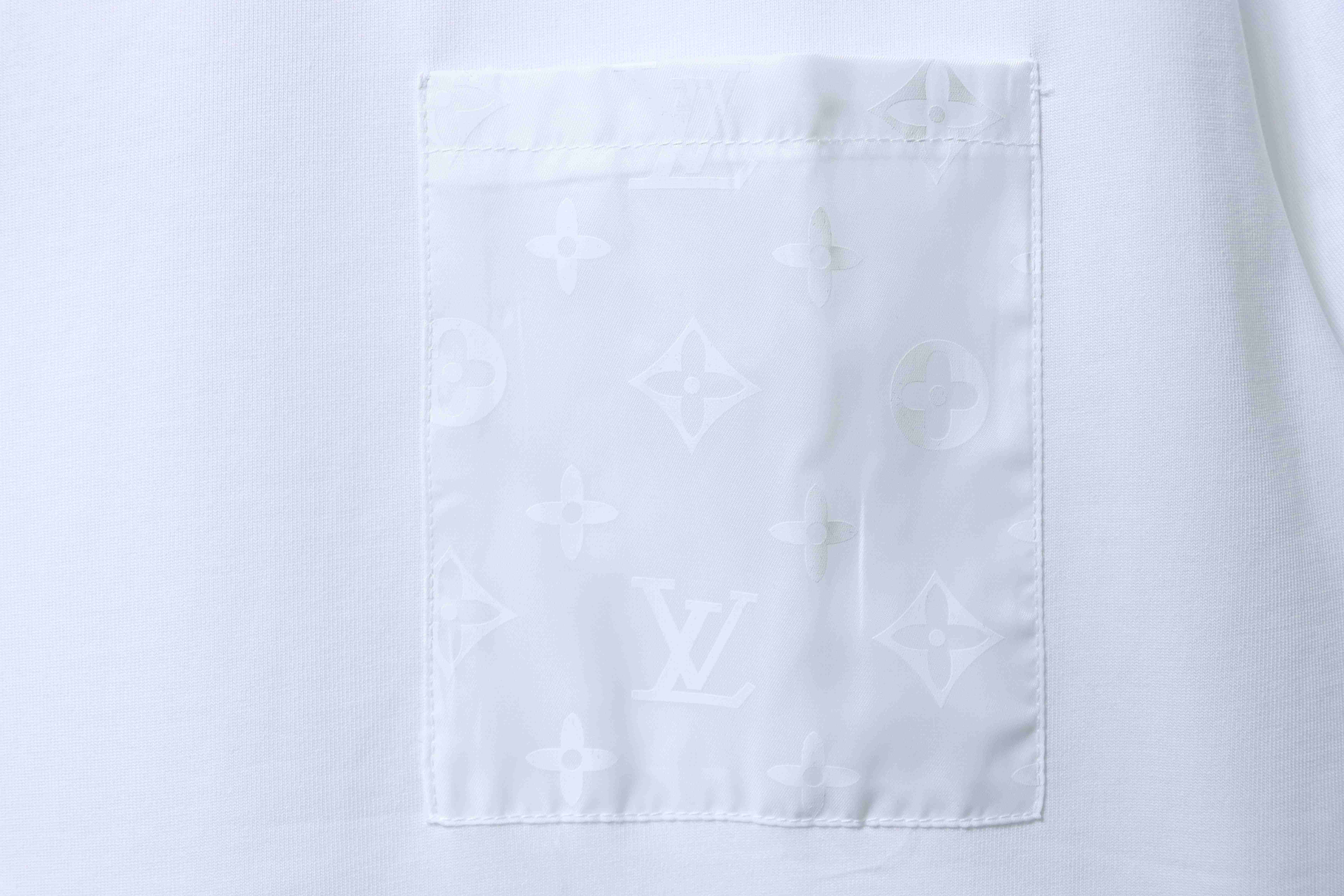 LOUIS VUITTON Tonal Pattern Monogram Short Sleeve T-Shirt