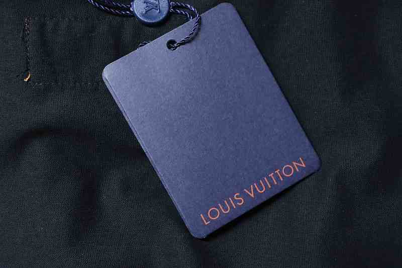 LOUIS VUITTON Tonal Pattern Partial Monogram Embroidery Logo Short Sleeve T-Shirt Style 2