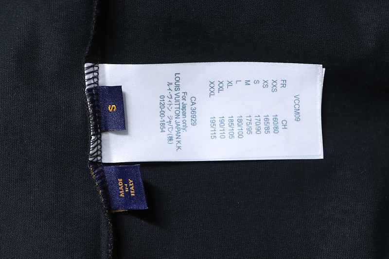 LOUIS VUITTON Tonal Pattern Partial Monogram Embroidery Logo Short Sleeve T-Shirt Style 2