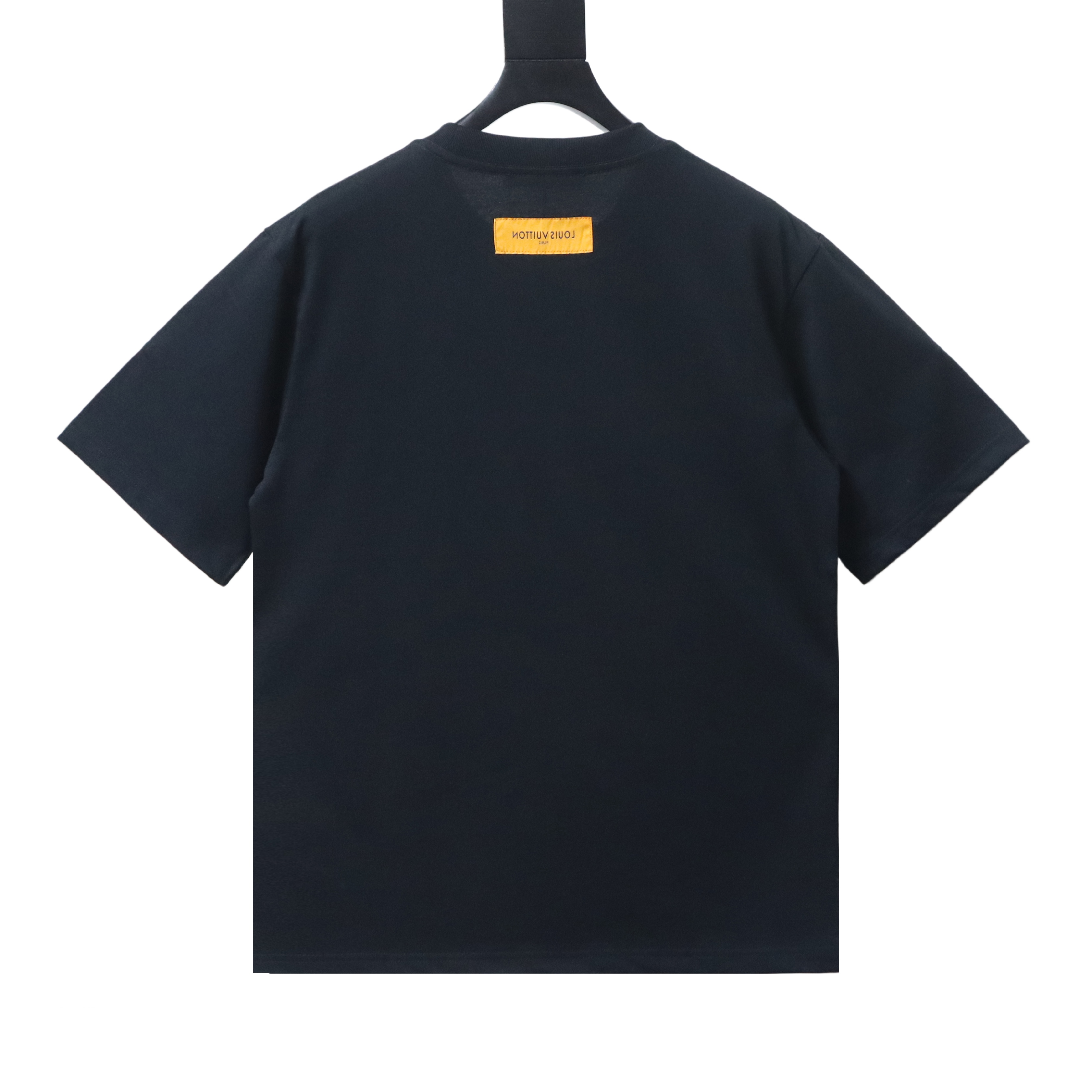 LOUIS VUITTON Tonal Pattern Partial Monogram Embroidery Logo Short Sleeve T-Shirt Style 2