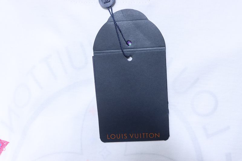 LOUIS VUITTON Triple Flower Embroidery Logo Black White Short Sleeve T-Shirt