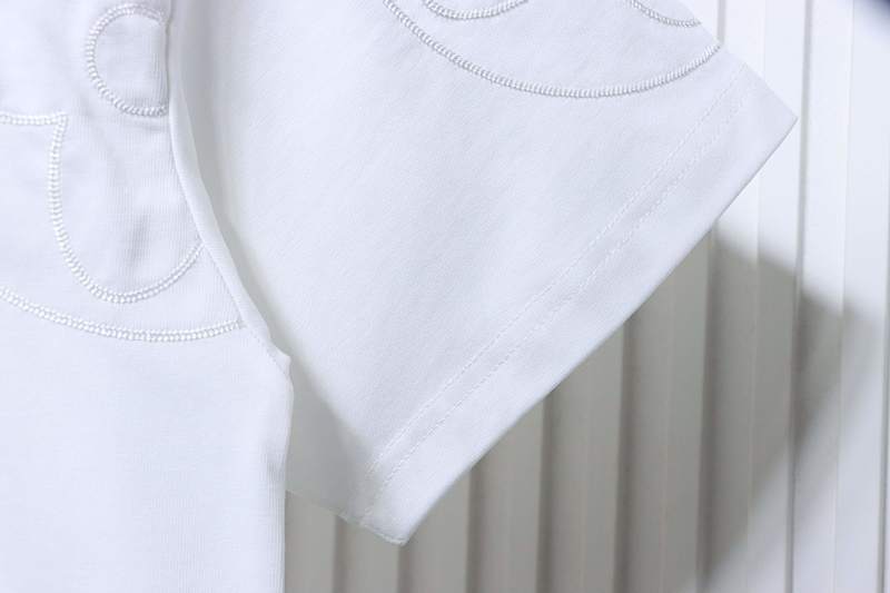 LOUIS VUITTON Triple Flower Embroidery Logo Short Sleeve T-Shirt Style 4