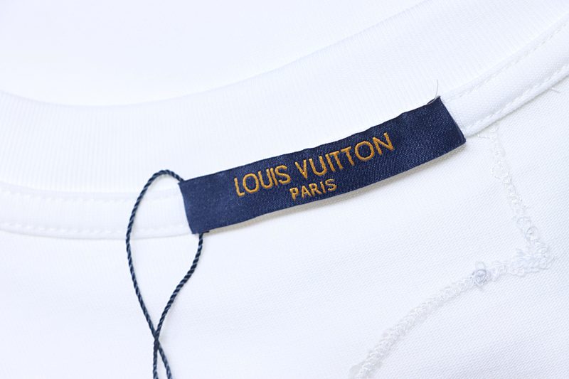 LOUIS VUITTON Triple Flower Embroidery Logo Short Sleeve T-Shirt Style 4