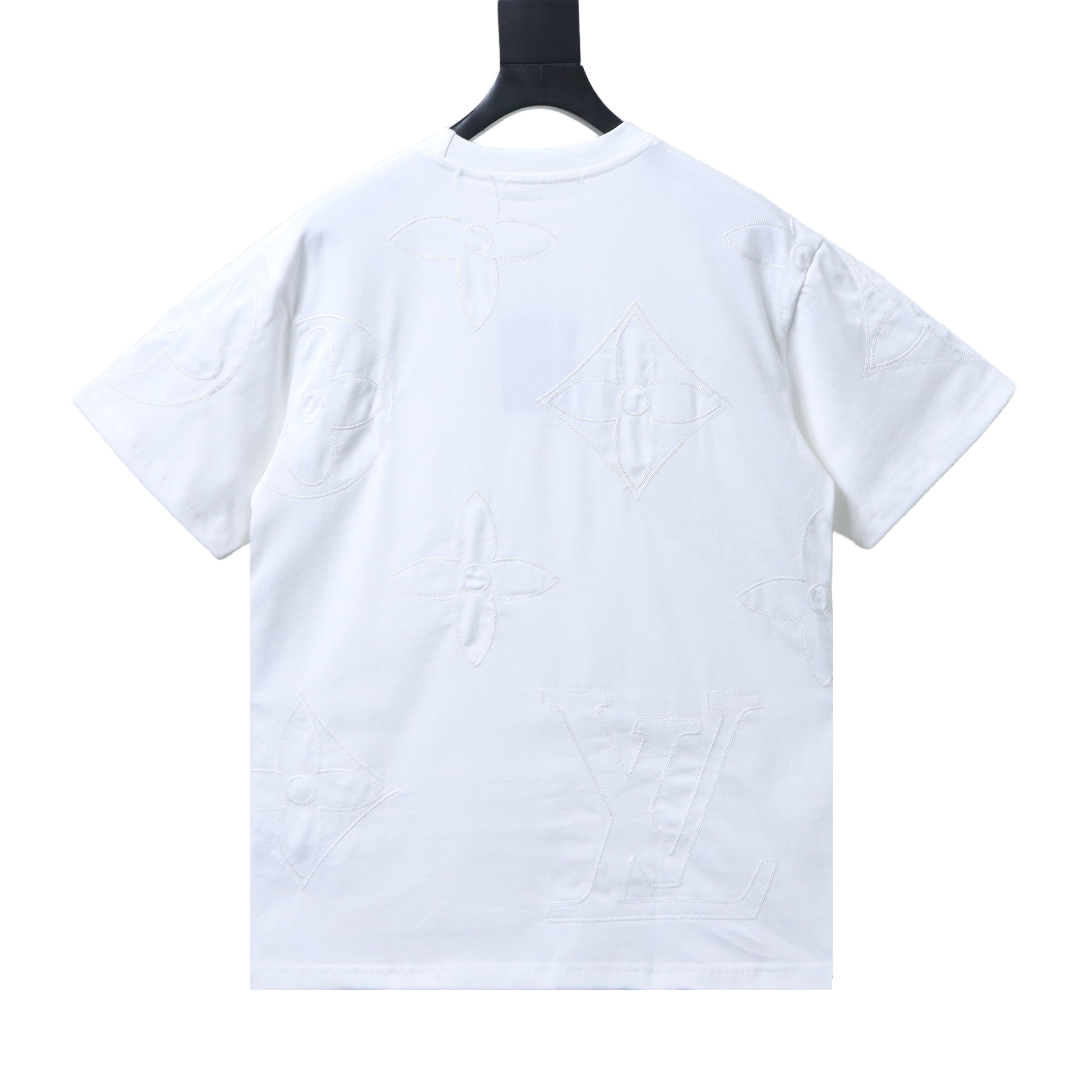 LOUIS VUITTON Triple Flower Embroidery Logo Short Sleeve T-Shirt Style 4