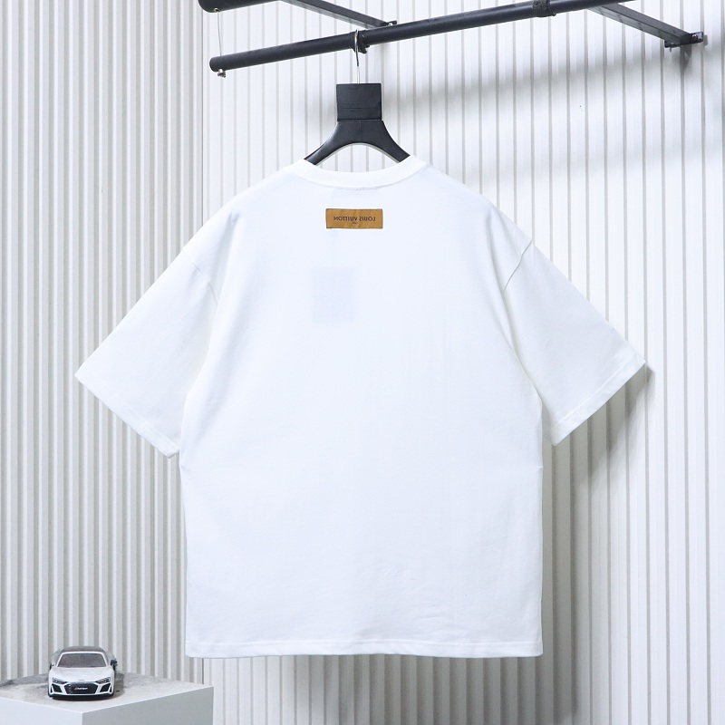 LOUIS VUITTON Triple Flower Print Short Sleeve T-Shirt