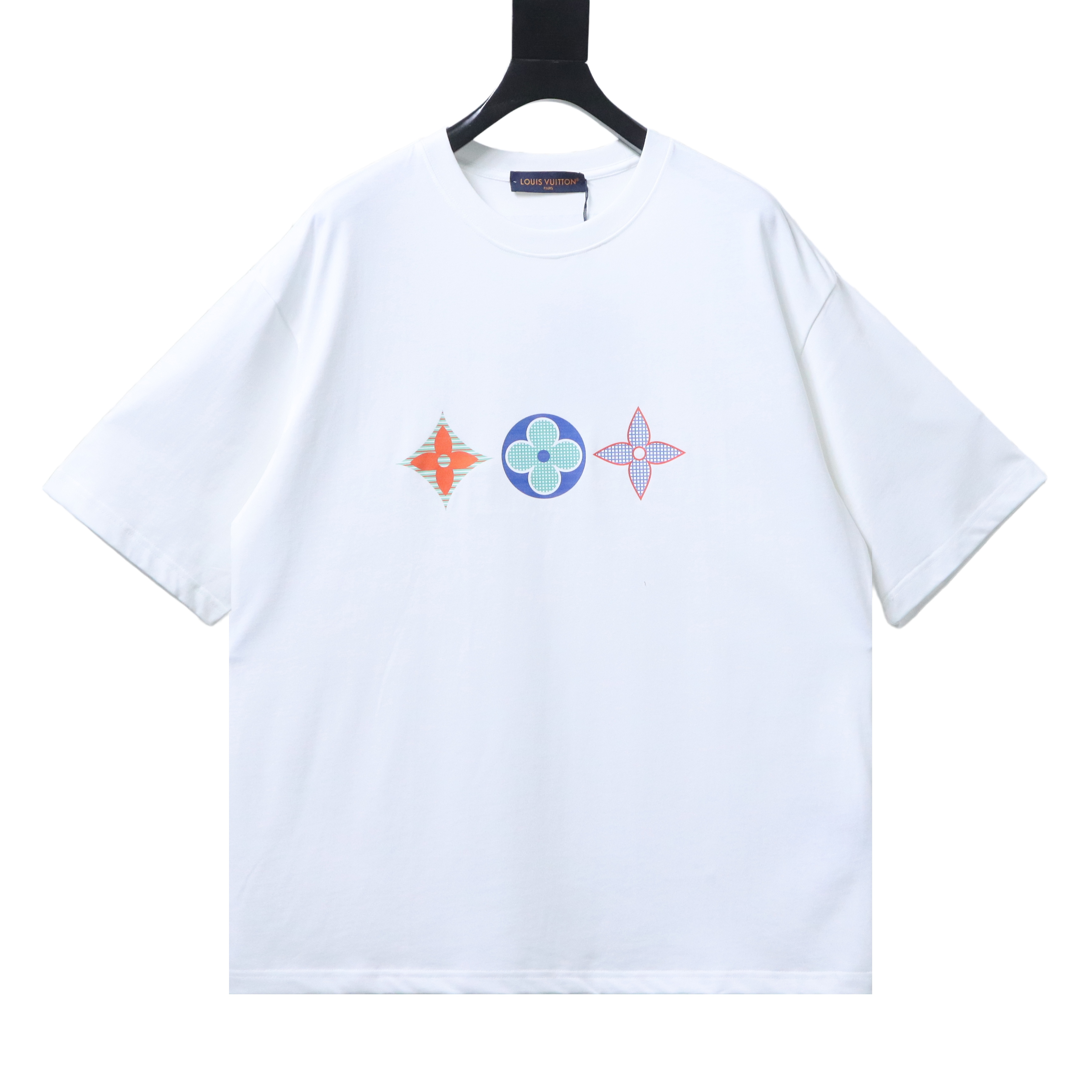 LOUIS VUITTON Triple Flower Print Short Sleeve T-Shirt