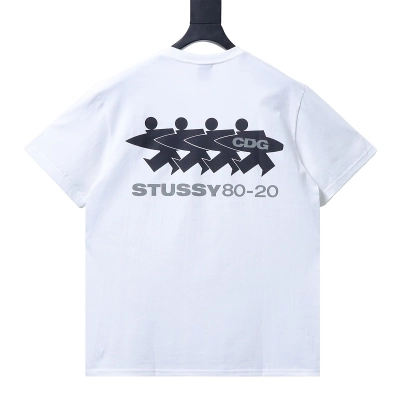 Stussy CDG Print Short Sleeve T-Shirt Style 1 01