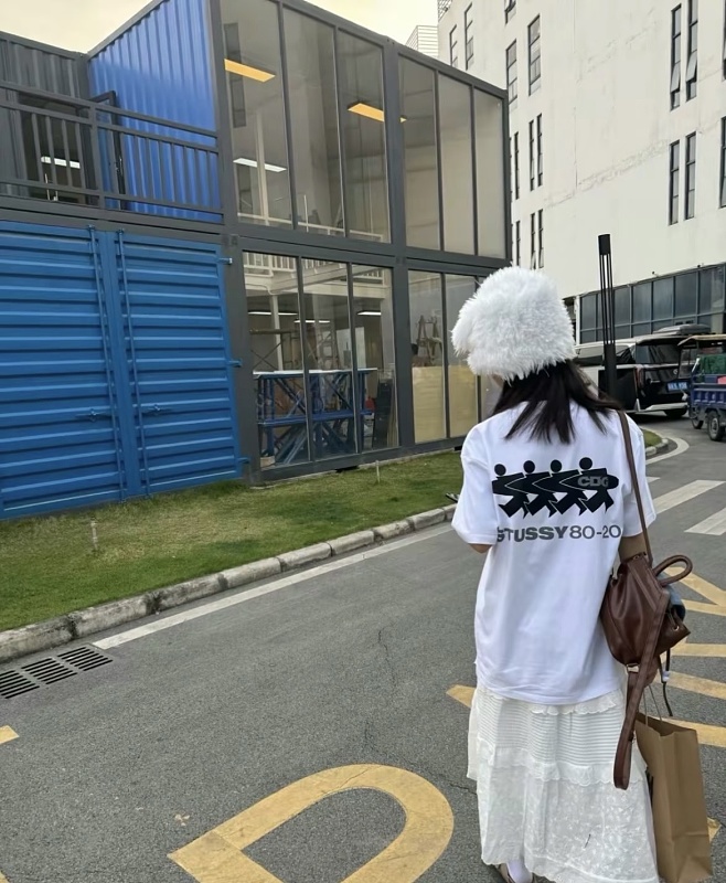 Stussy CDG Print Short Sleeve T-Shirt Style 1