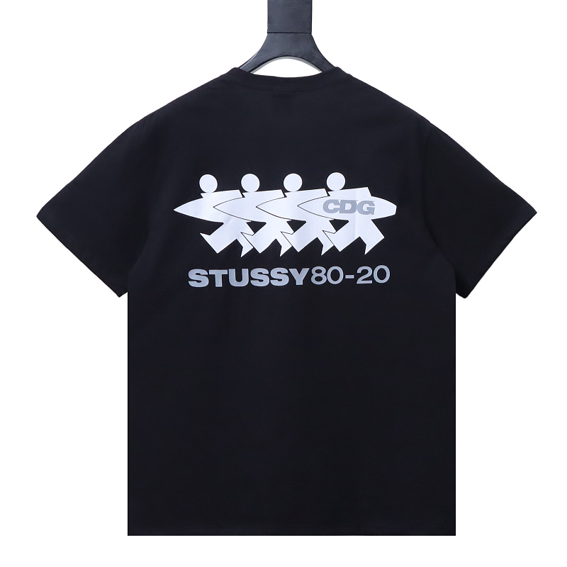 Stussy CDG Print Short Sleeve T-Shirt Style 2