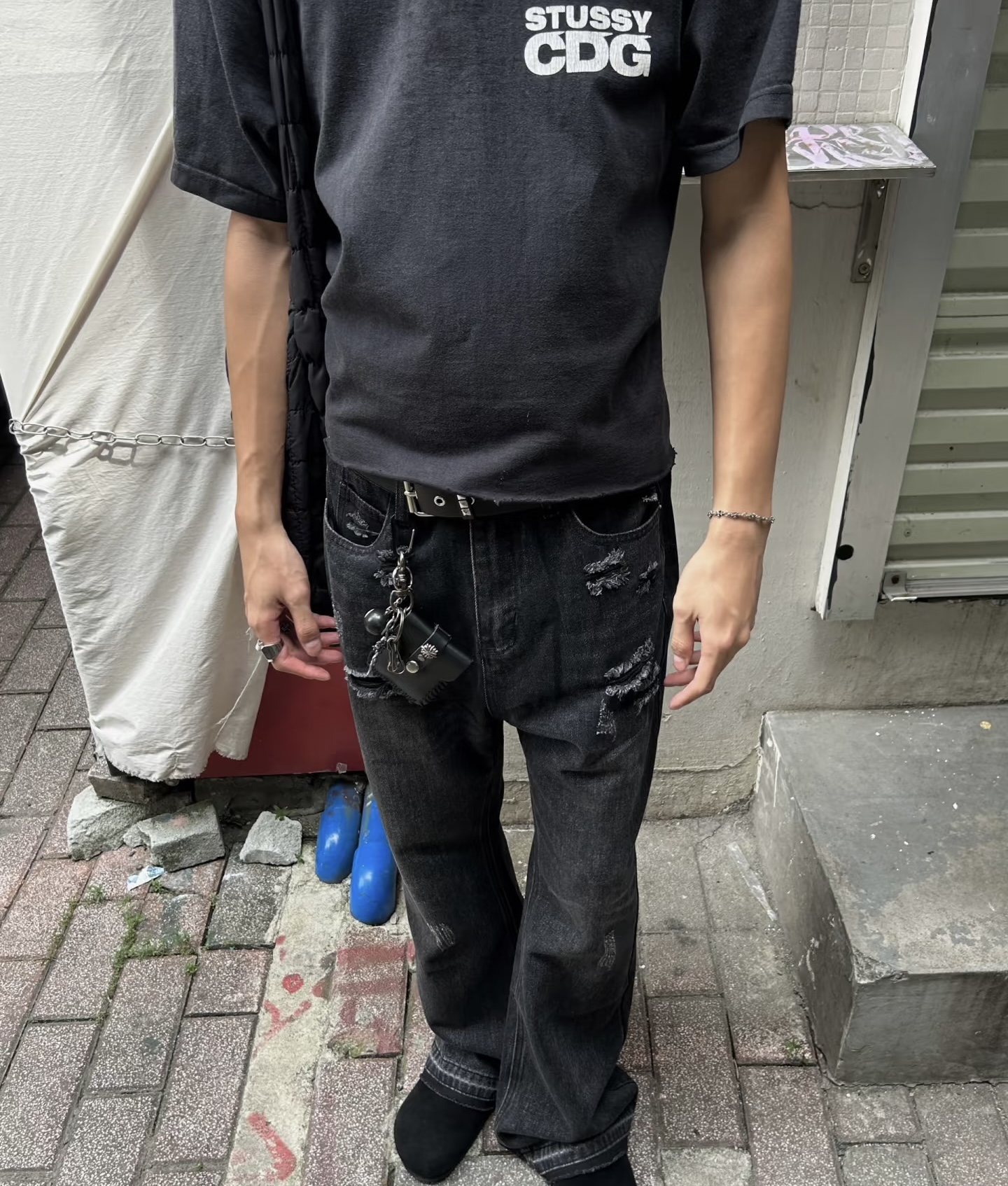 Stussy CDG Print Short Sleeve T-Shirt Style 2