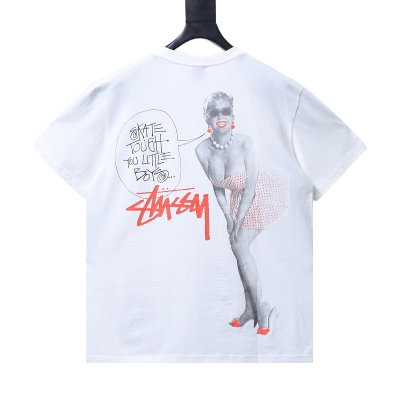 Stussy Marilyn Monroe Print Short Sleeve T-Shirt Style 1 01