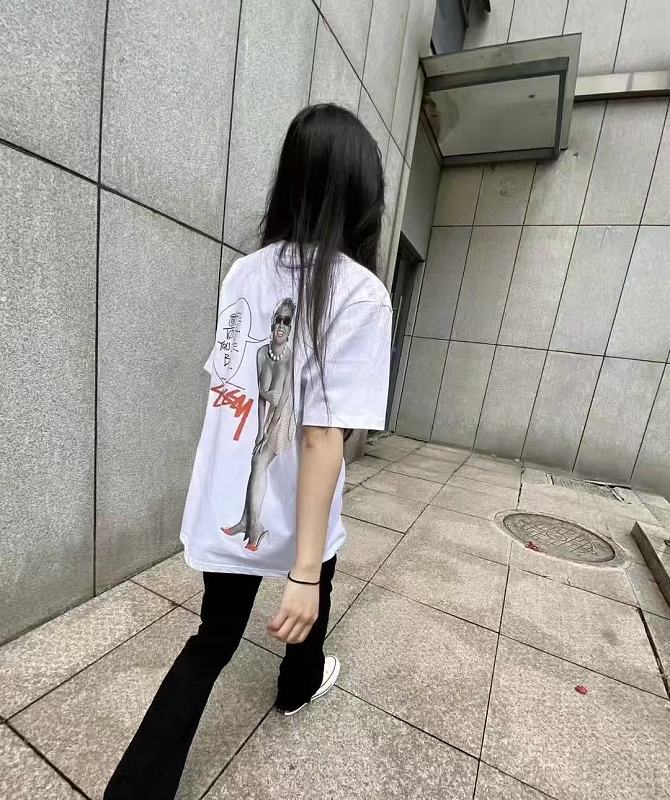 Stussy Marilyn Monroe Print Short Sleeve T-Shirt Style 1