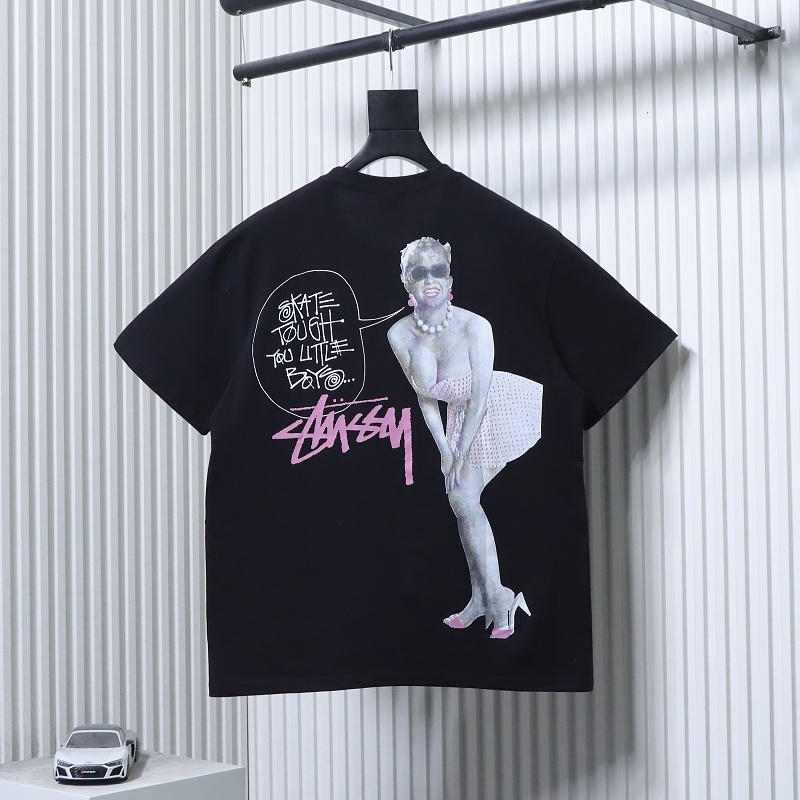 Stussy Marilyn Monroe Print Short Sleeve T-Shirt Style 2