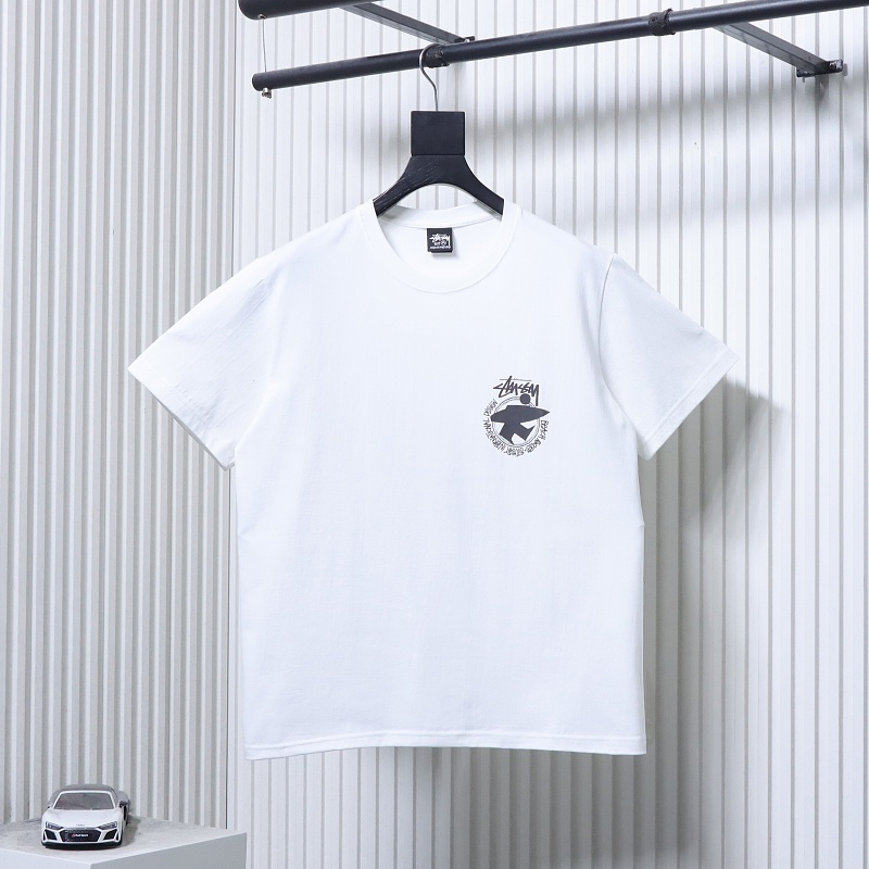 Stussy Portrait Peace Print Short Sleeve T-Shirt Style 1