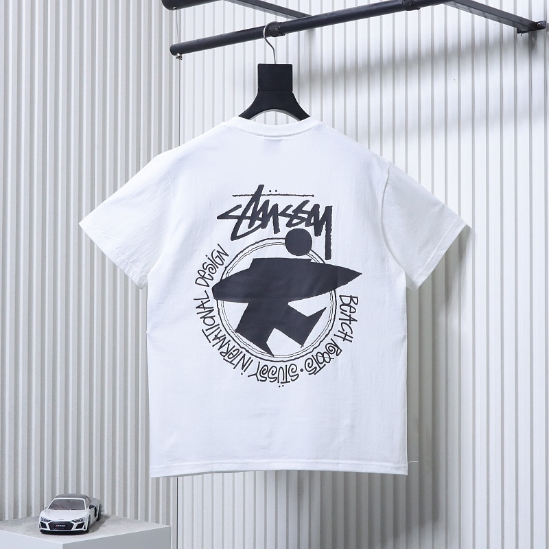 Stussy Portrait Peace Print Short Sleeve T-Shirt Style 1