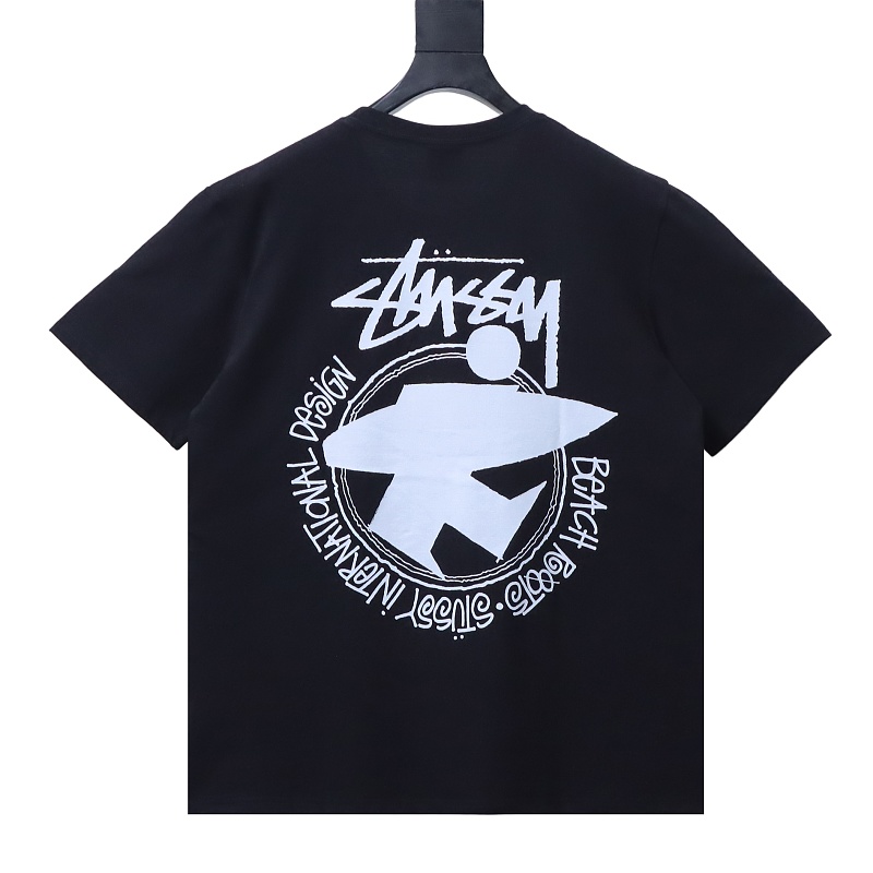Stussy Portrait Peace Print Short Sleeve T-Shirt Style 2
