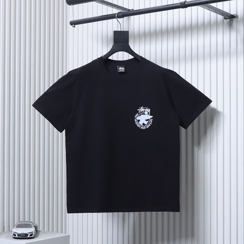 Stussy Portrait Peace Print Short Sleeve T-Shirt Style 2