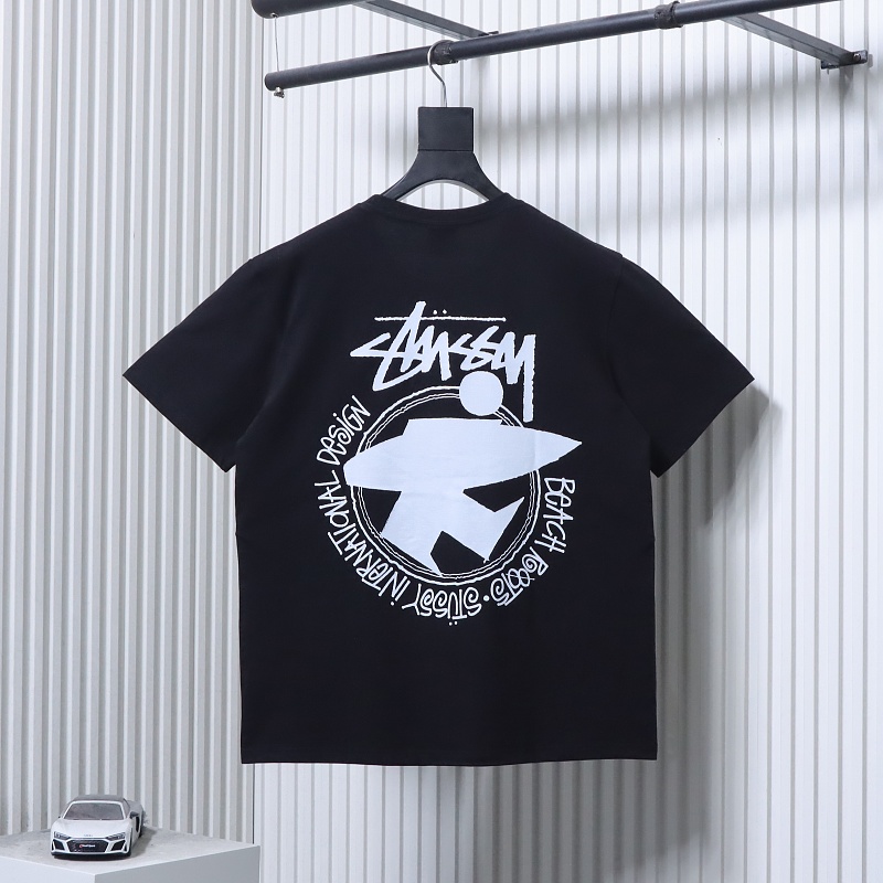 Stussy Portrait Peace Print Short Sleeve T-Shirt Style 2