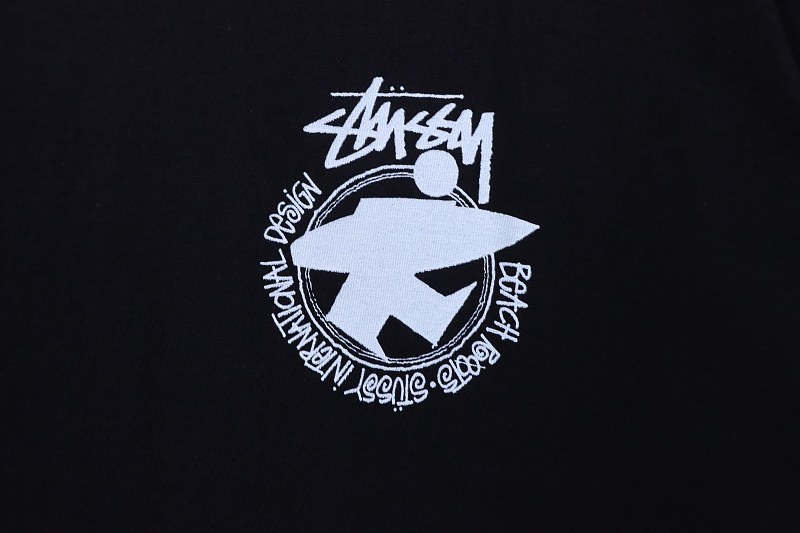 Stussy Portrait Peace Print Short Sleeve T-Shirt Style 2