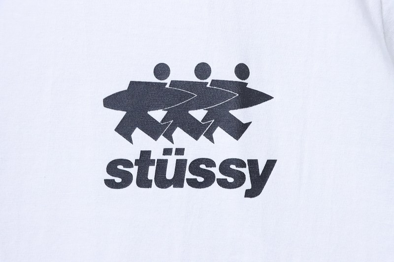 Stussy Three Figures Print Short Sleeve T-Shirt Style 1