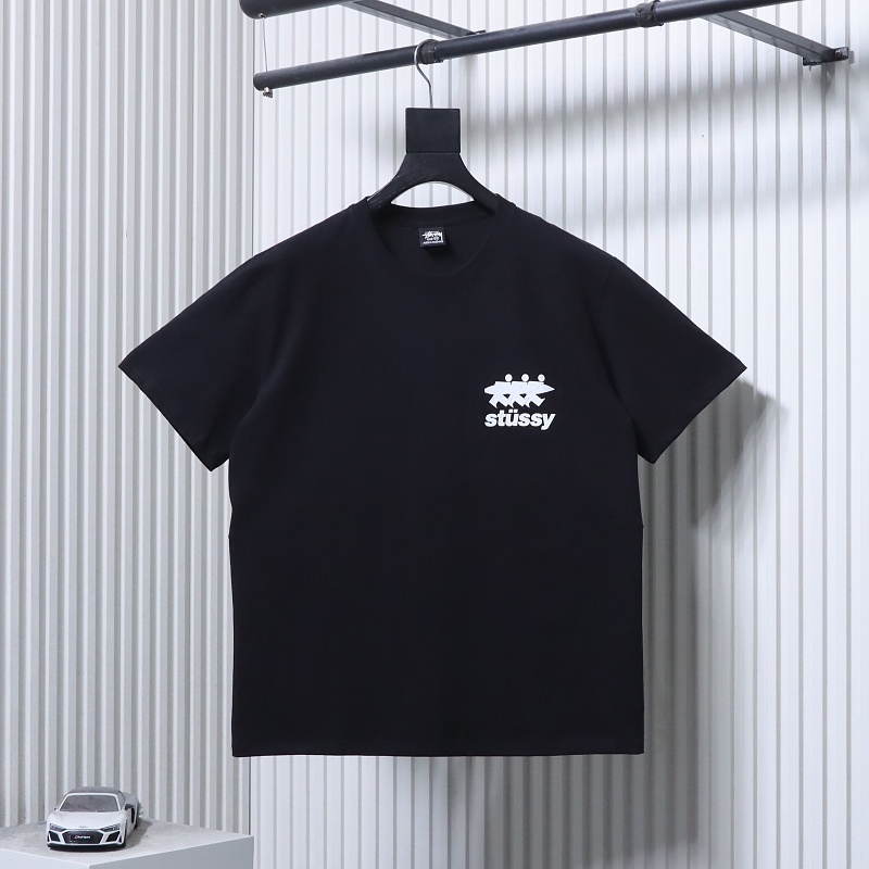 Stussy Three Figures Print Short Sleeve T-Shirt Style 2