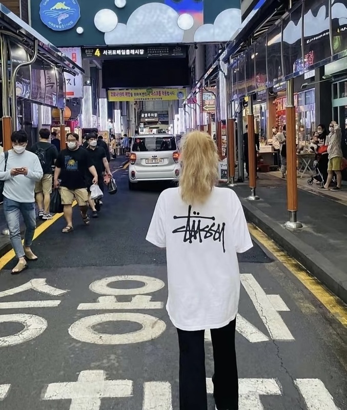 Stussy Tokyo Exclusive Signature Letter Print Short Sleeve T-Shirt Style 1