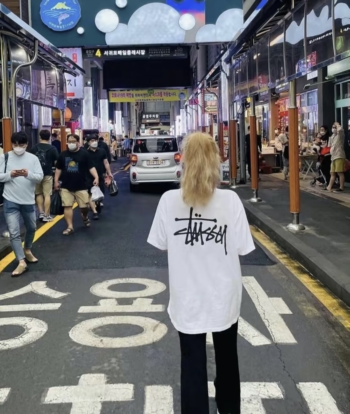 Stussy Tokyo Exclusive Signature Letter Print Short Sleeve T-Shirt Style 1