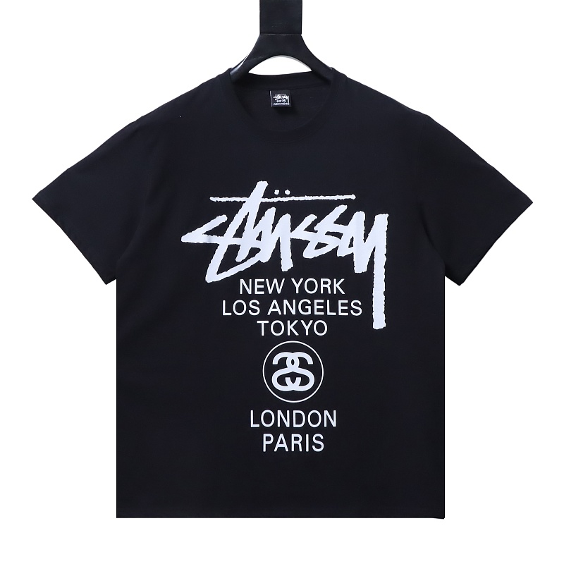 Stussy World Tour Print Short Sleeve T-Shirt Style 1