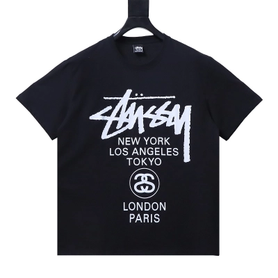Stussy World Tour Print Short Sleeve T-Shirt Style 1 01