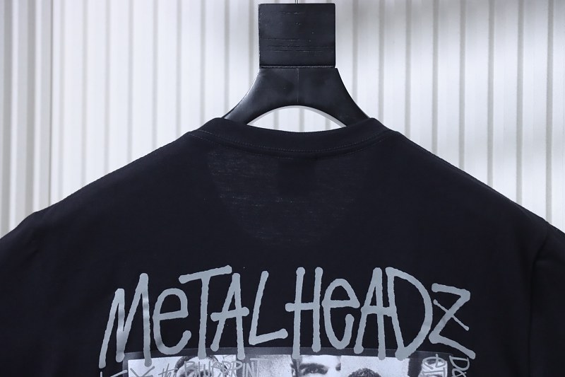 Stussy x Metalheadz Chest Logo Character Print Character Print Short Sleeve T-Shirt Style 2