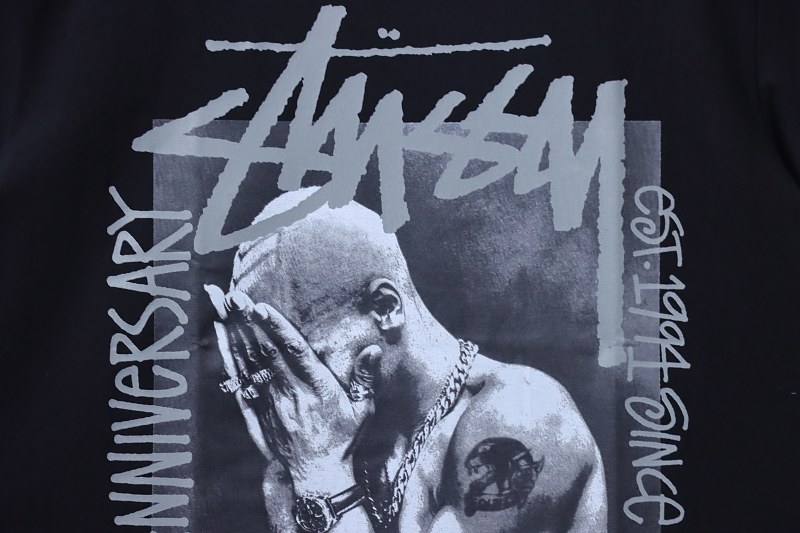 Stussy x Metalheadz Chest Logo Character Print Character Print Short Sleeve T-Shirt Style 2