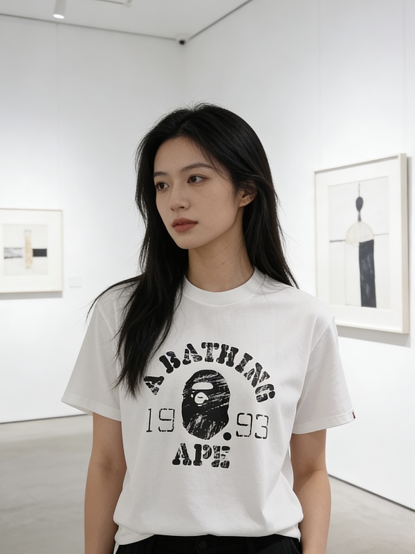 BAPE 26SS Ape Head Print Classic 1993 Vintage Wash Short Sleeve T-Shirt Style 1