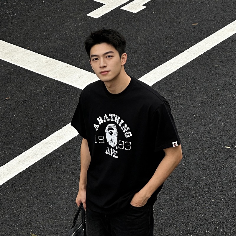 BAPE 26SS Ape Head Print Classic 1993 Vintage Wash Short Sleeve T-Shirt Style 2