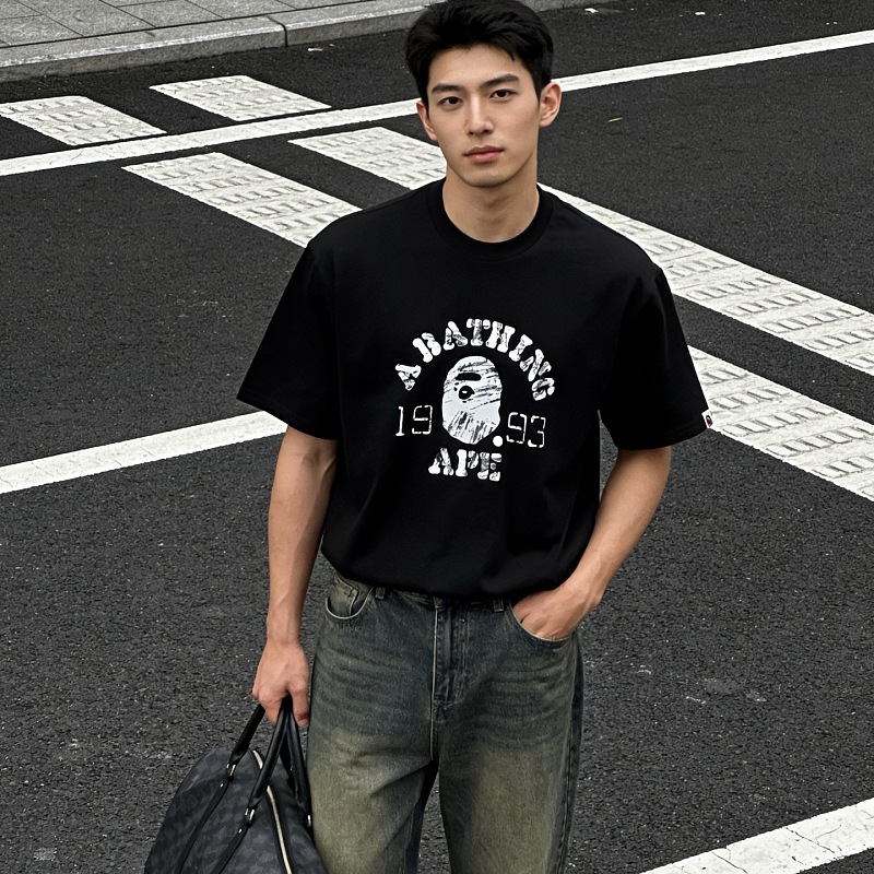 BAPE 26SS Ape Head Print Classic 1993 Vintage Wash Short Sleeve T-Shirt Style 2