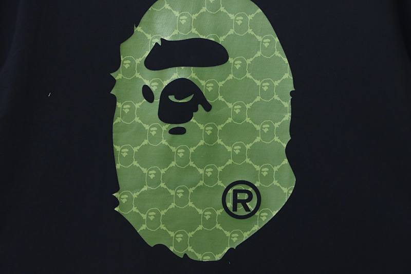BAPE 26SS Ape Head Print Diamond Monogram Classic Short Sleeve T-Shirt Style 2